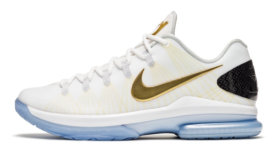 Nike Kd V Elite White Metallic Gold Black Pure Platinum 01