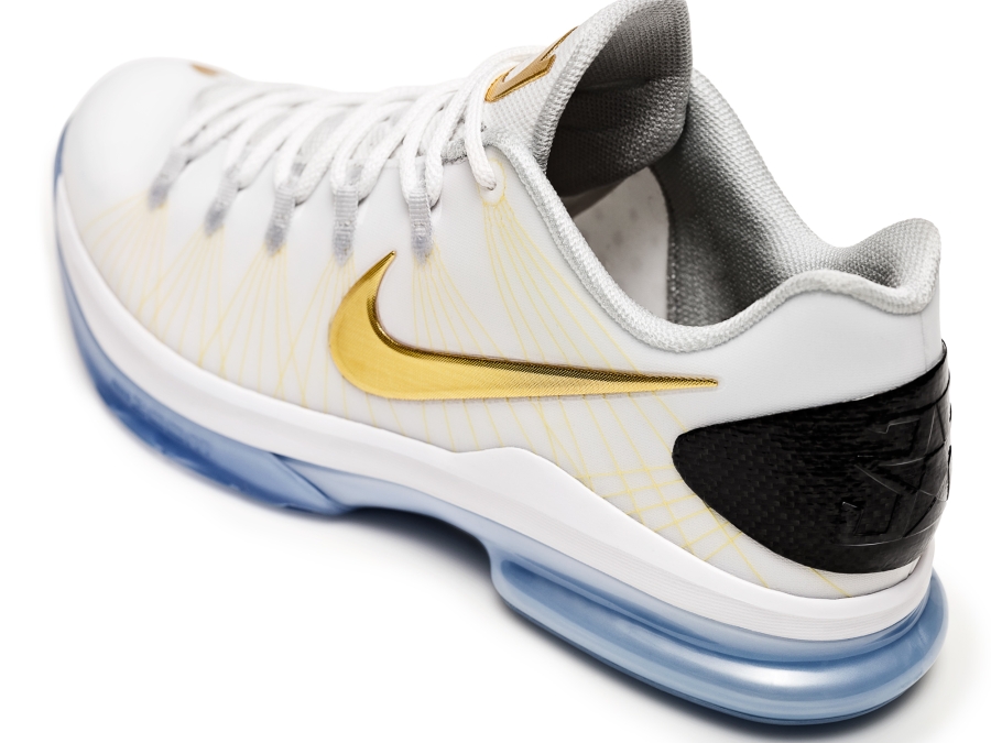 Nike Kd V Elite White Metallic Gold Black Pure Platinum 02