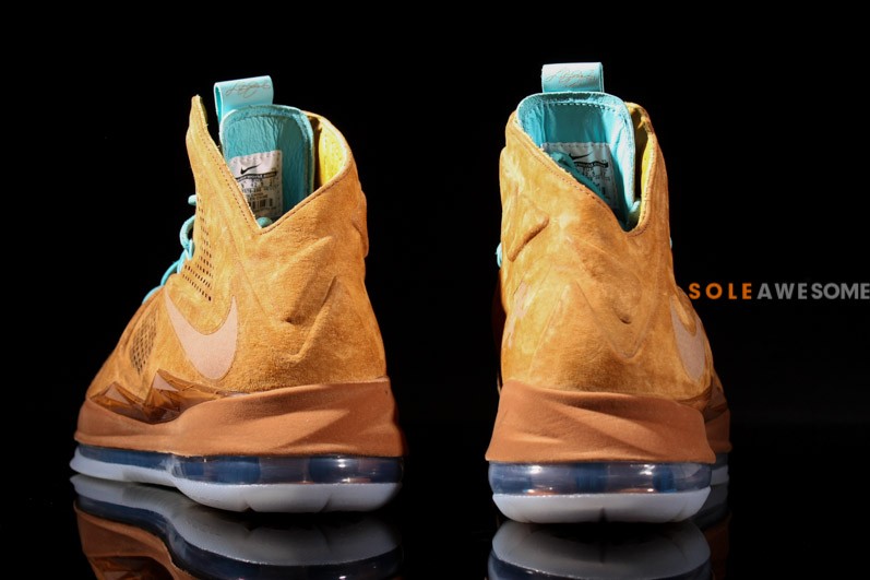 Nike Lebron X Brown Suede Sea Royal 01