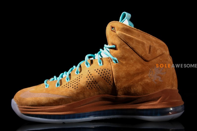 Nike Lebron X Brown Suede Sea Royal 08