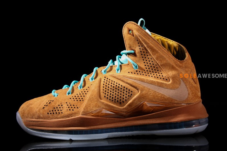 Nike Lebron X Brown Suede Sea Royal 10