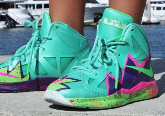 Nike asparagus LeBron X GS “Pow” Customs by Twizz