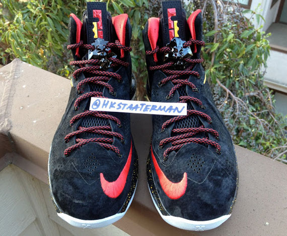 Nike Lebron X Miami Heat Black Suede Pe 5