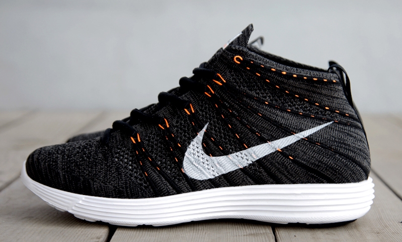 Nike Lunar Flyknit Chukka Black Total Orange