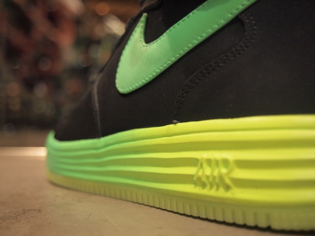 Nike Lunar Force 1 Lthr Black Poison Green Volt 3