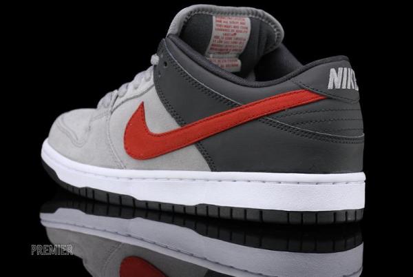 Nike SB Dunk Low - Medium Grey - Anthracite - University Red ...