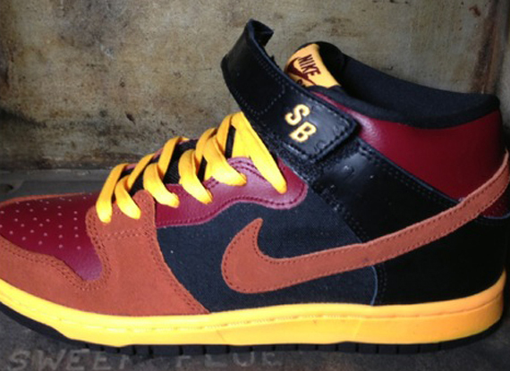 Nike Sb Dunk Mid Brn Org 2