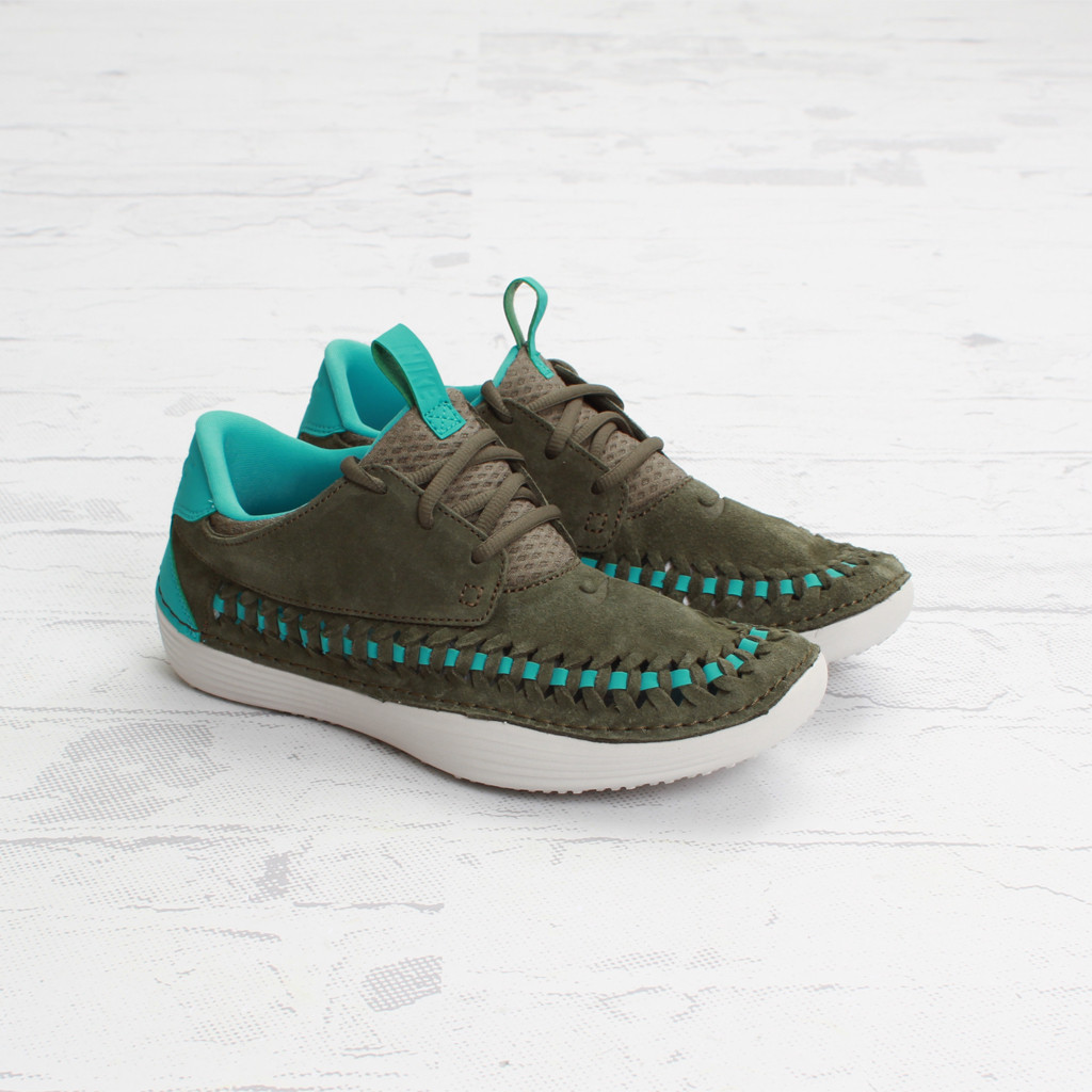Nike Solarsoft Moccasin Woven Tarp Green Sport Turquoise 2