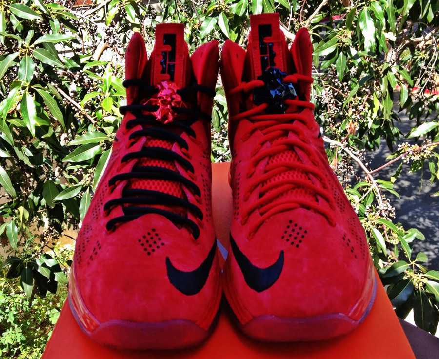 Red Suede Lebron X Ext Qs 8