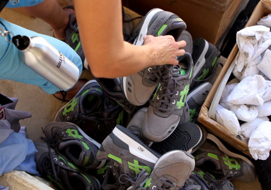 Ronnie Fieg Donates Asics Gel Lyte III “Super Green” to Kids in Haiti