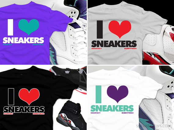 Bobby Fresh x SneakerTube "I Love Sneakers" T-Shirts