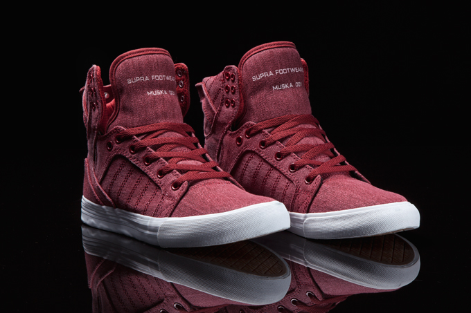 Supra Skytop Burgundy Canvas 1