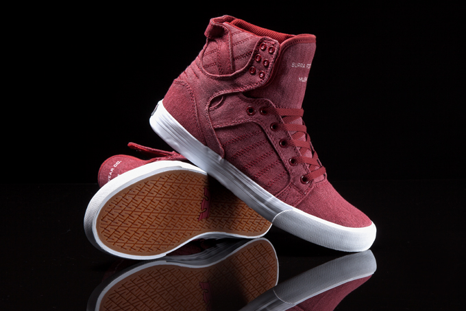 Supra Skytop Burgundy Canvas 3