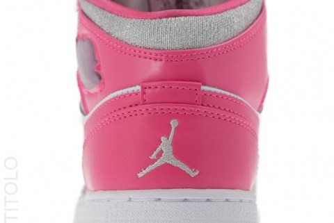 Air Jordan 1 Mid GS - White - Metallic Platinum - Dynamic Pink ...