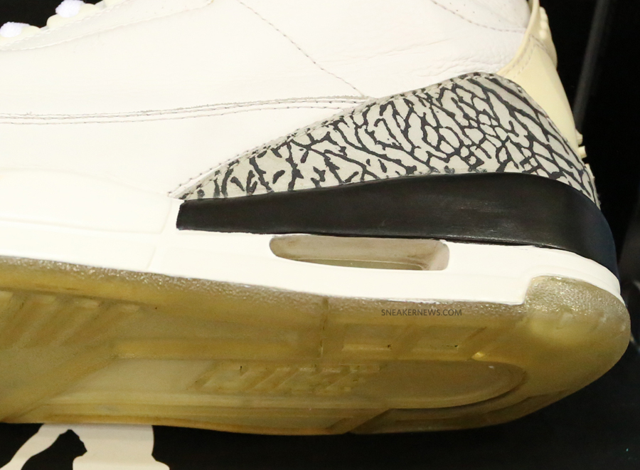 Air Jordan Iii White Cement Clear Sole Sample