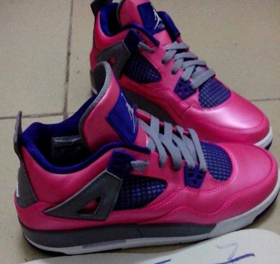 Air Jordan IV GS - Pink - Purple - Navy - SneakerNews.com