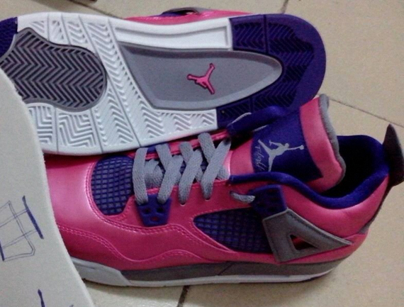 Air Jordan Iv Gs Pink Purple Black 3