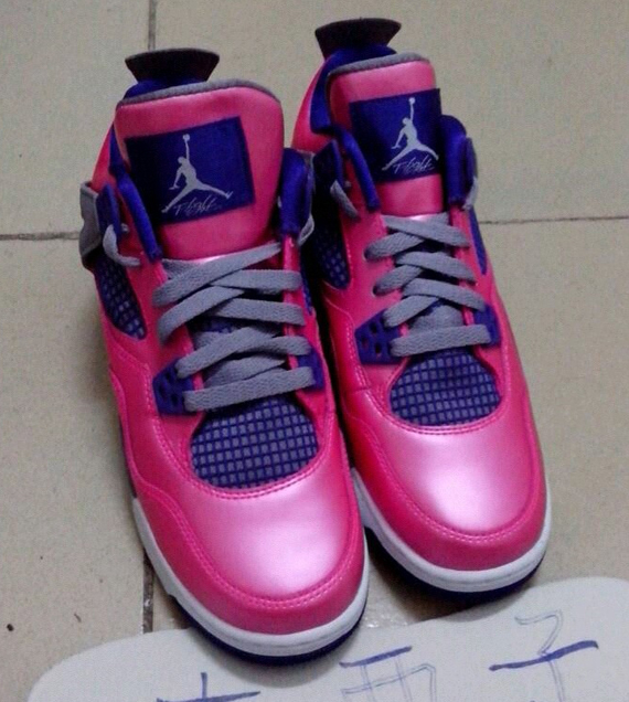 Air Jordan Iv Gs Pink Purple Black 4