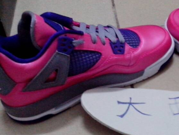 Air Jordan Iv Gs Pink Purple Black 6