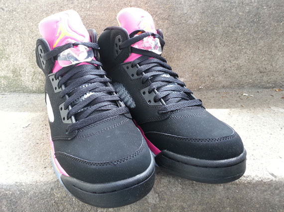 Air Jordan V - Black - Bright Citrus - Fusion Pink | Arriving at ...