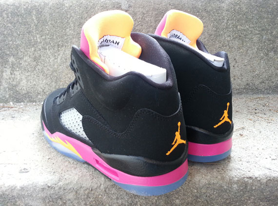 Air Jordan V Gs Black Bright Citrus Fusion Pink Arriving At Retailers 6
