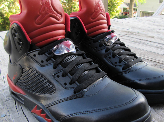 Air Jordan V "Infrared/Smoke Bottom" Customs by Cali Kid Drew