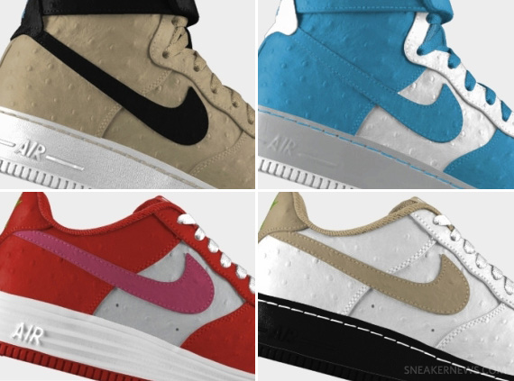 Nike Air Force 1 Id Ostrich Options