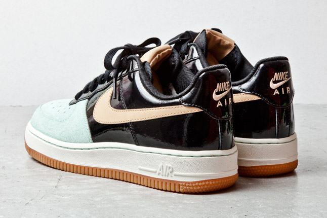 Nike Air Force 1 Low Black Patent Tan Mint 03