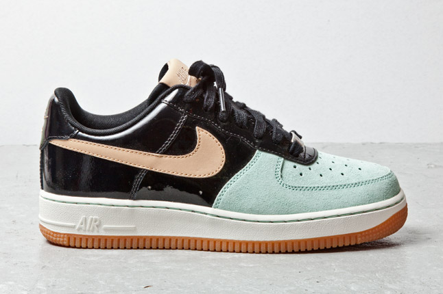 Nike Air Force 1 Low Black Patent Tan Mint 06