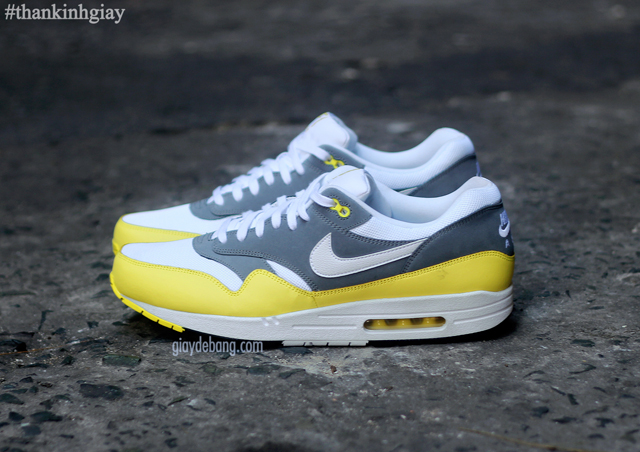 Nike Air Max 1 Essential Cool Grey Yellow 2
