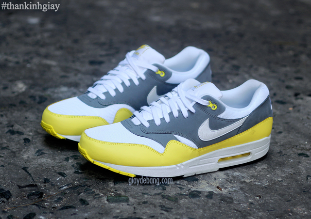 Nike Air Max 1 Essential Cool Grey Yellow 3