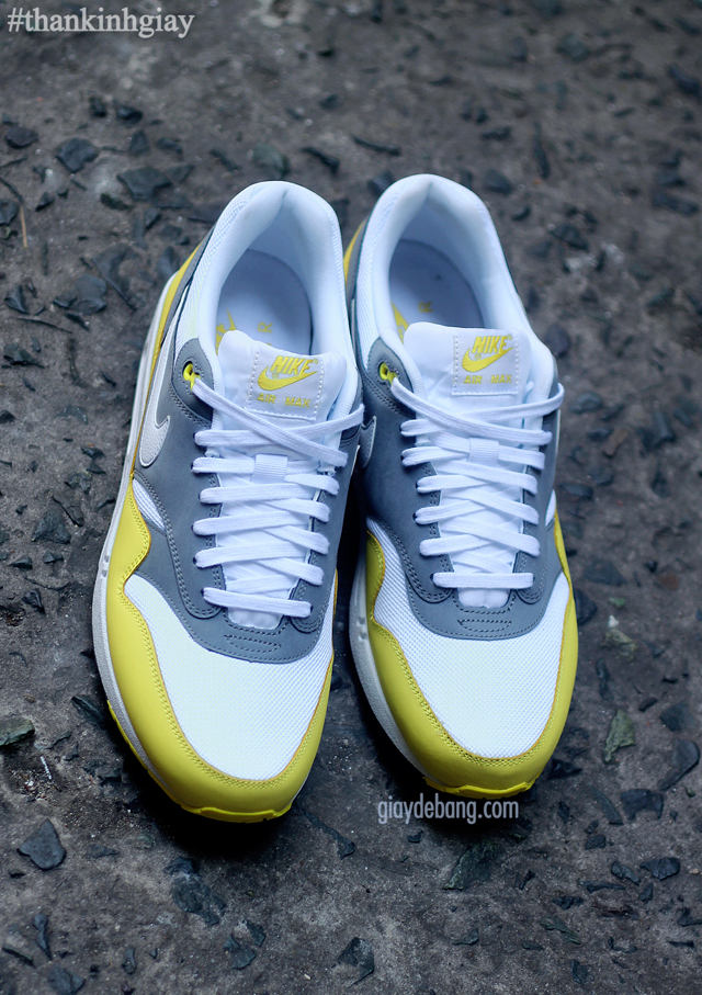 Nike Air Max 1 Essential Cool Grey Yellow 5