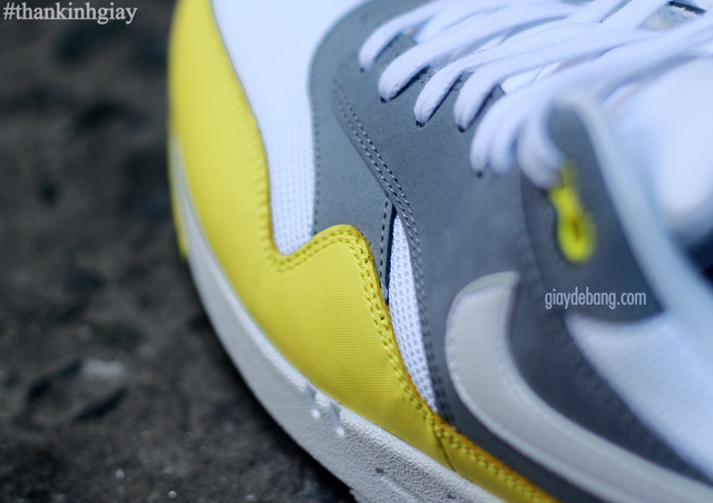 Nike Air Max 1 Essential Cool Grey Yellow 6