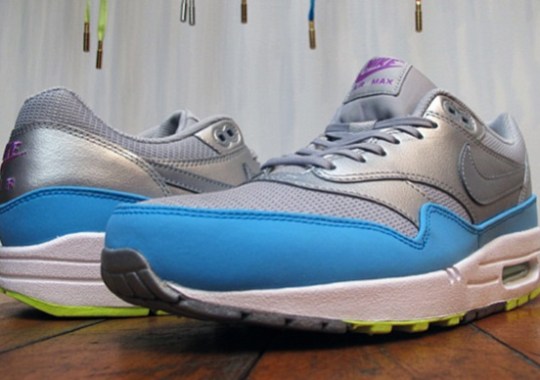 Nike Air Max 1 FB – Metallic Silver – Current Blue | Available