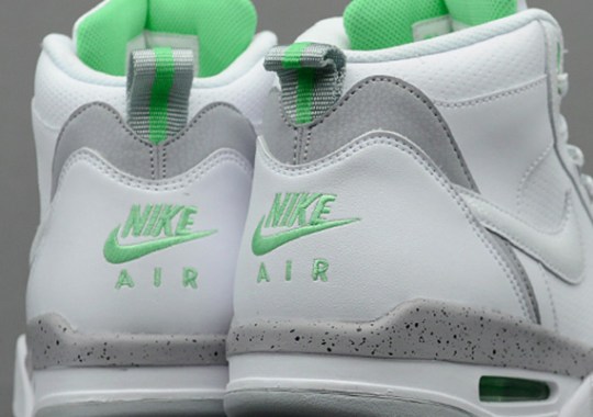 Nike Flight ’13 Mid – White – Stadium Grey – Poison Green