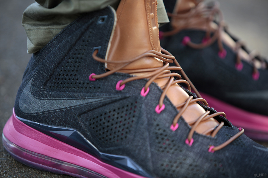 Nike Lebron X Denim On Feet 1
