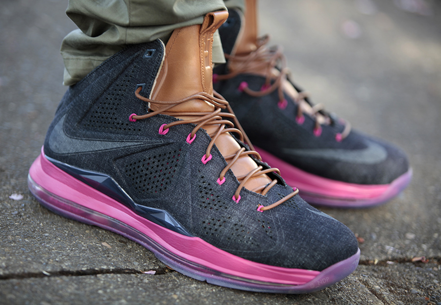 Nike Lebron X Denim On Feet 4