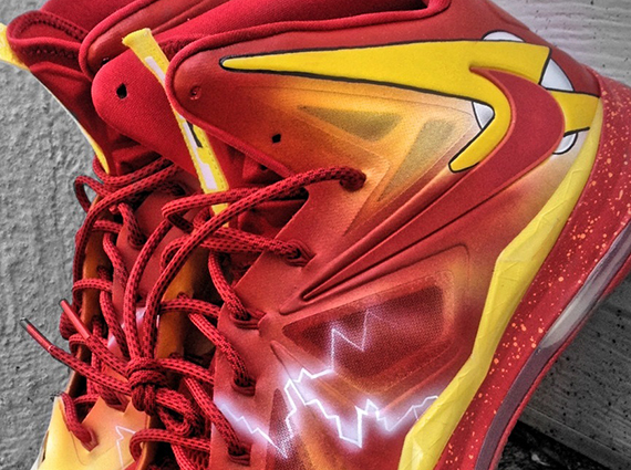 Nike LeBron X "The Flash" by Mache Customs