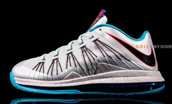 Nike Lebron X Low Silver Teal 08