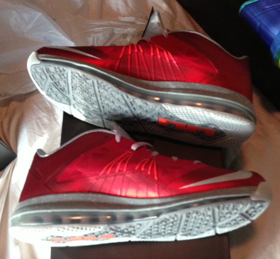 Nike Lebron X Low University Red Grey 1