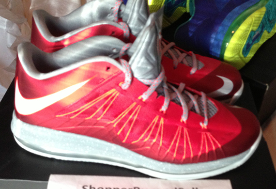 Nike Lebron X Low University Red Grey 3