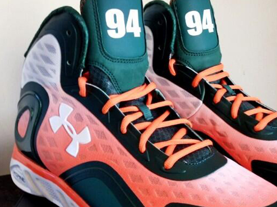 Under Armour UA Spine "Miami Hurricanes" PE for The Rock