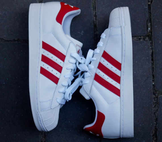 Adidas Originals Superstar Ii White Red 02