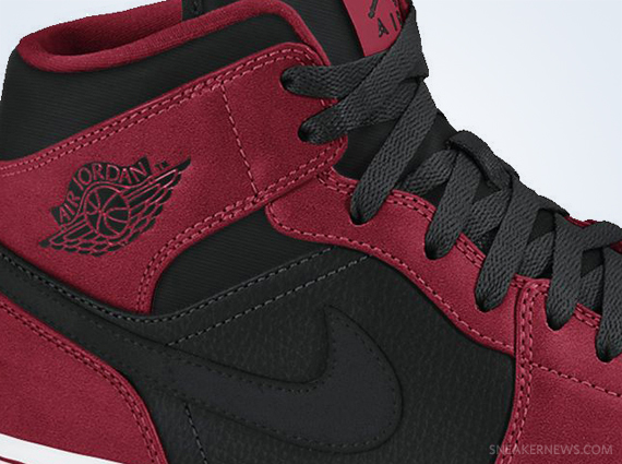 Air Jordan 1 Mid - Black - Gym Red