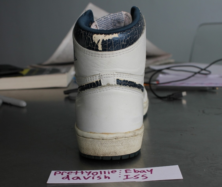 Air Jordan 1 White Metallic Blue Original Pair On Ebay 04