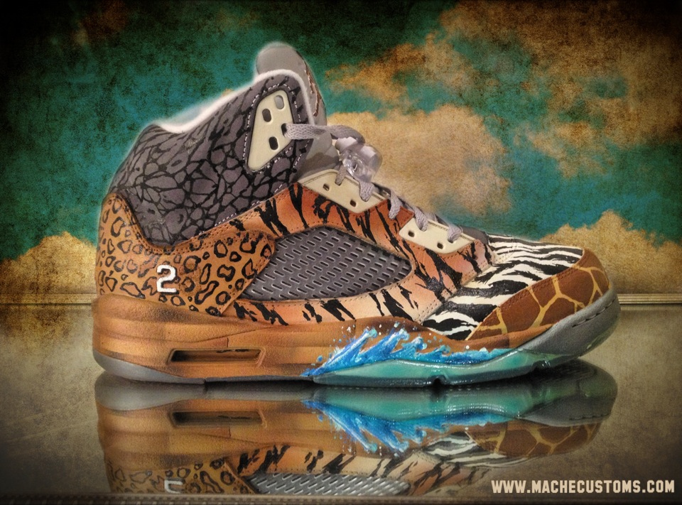 Air Jordan V Noahs Ark Customs By Mache 01