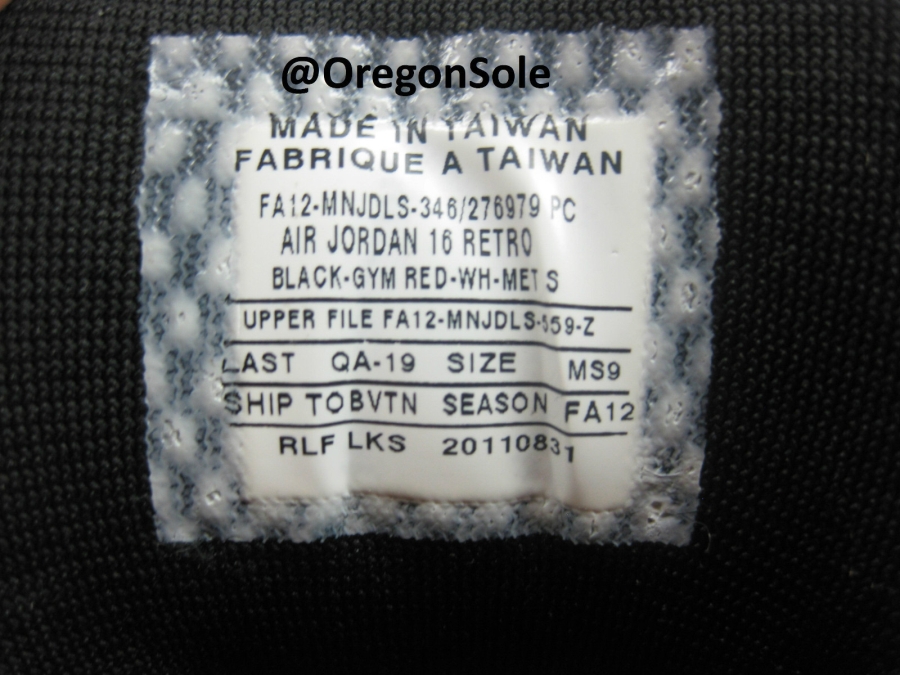 Air Jordan Xvi Black Gym Red White Metallic Silver 01