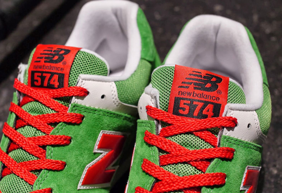 New Balance 574 - Green - Red - White - SneakerNews.com