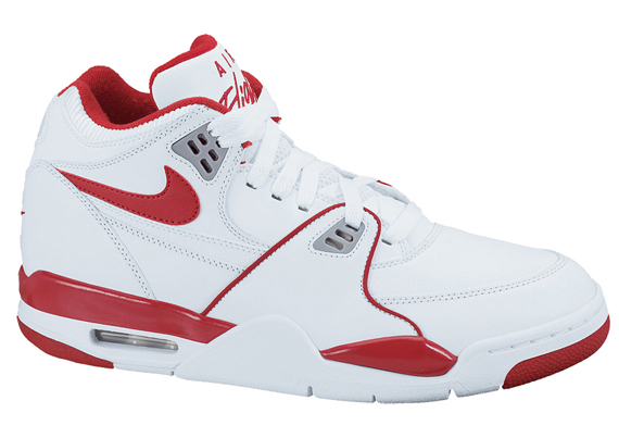 red and white nike flights