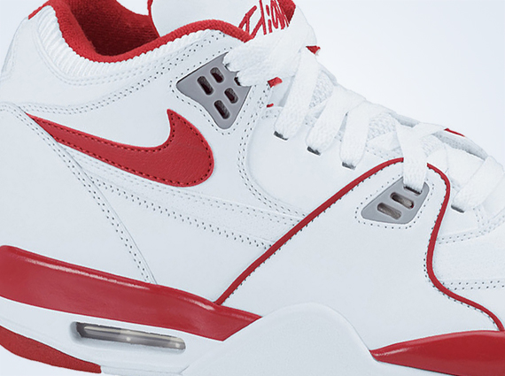 red and white nike flights